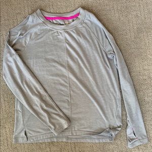 Gray open shoulder longsleeve